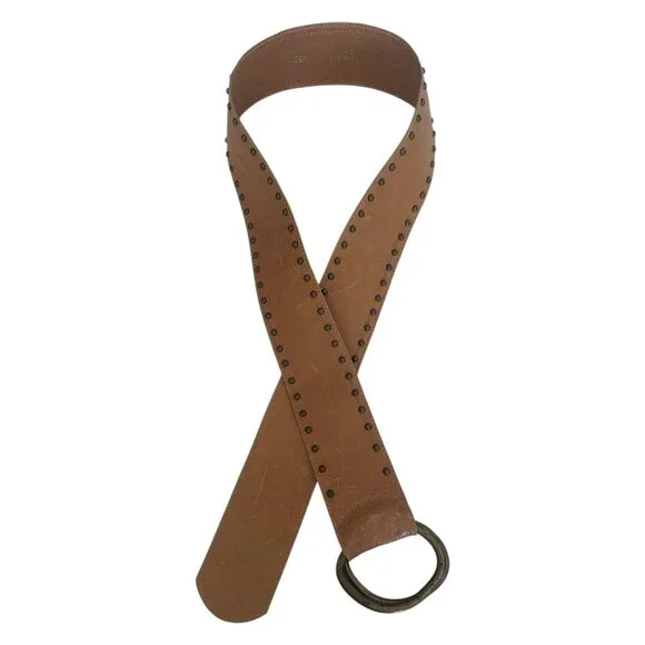Streets Ahead Belt Women Large Double D Ring Stud Italian  display picture 1